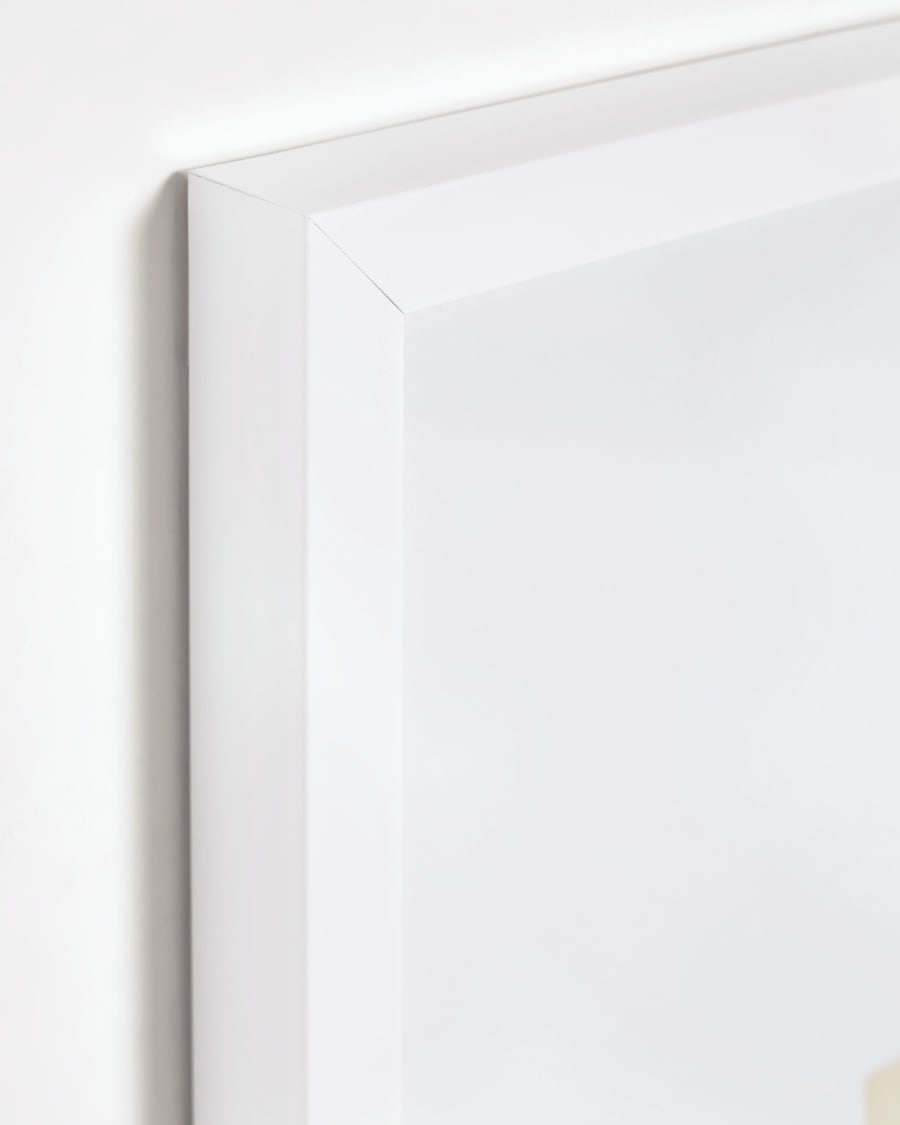 Quadre Fedra cares de persona amb ulleres blanc i beix 50 x 70 cm