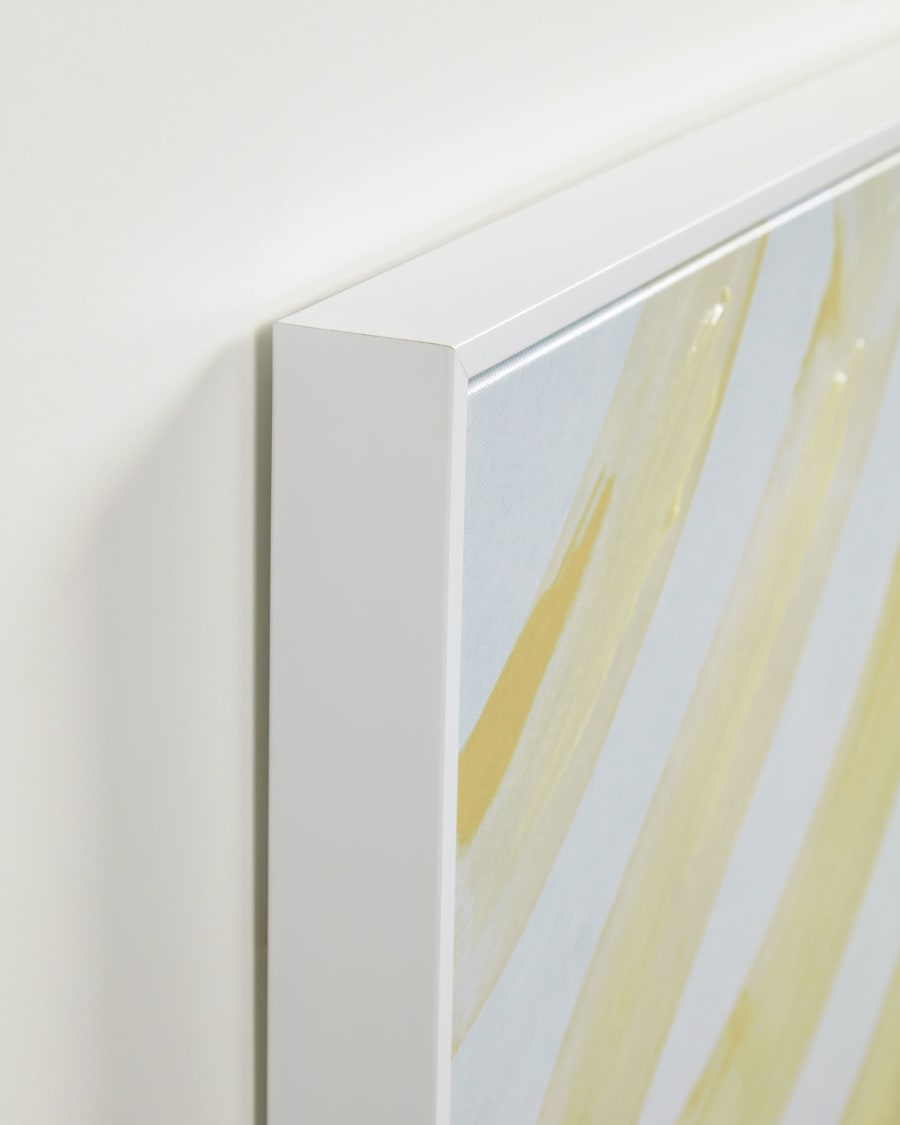 Lien picture in white and yellow 50 x 70 cm