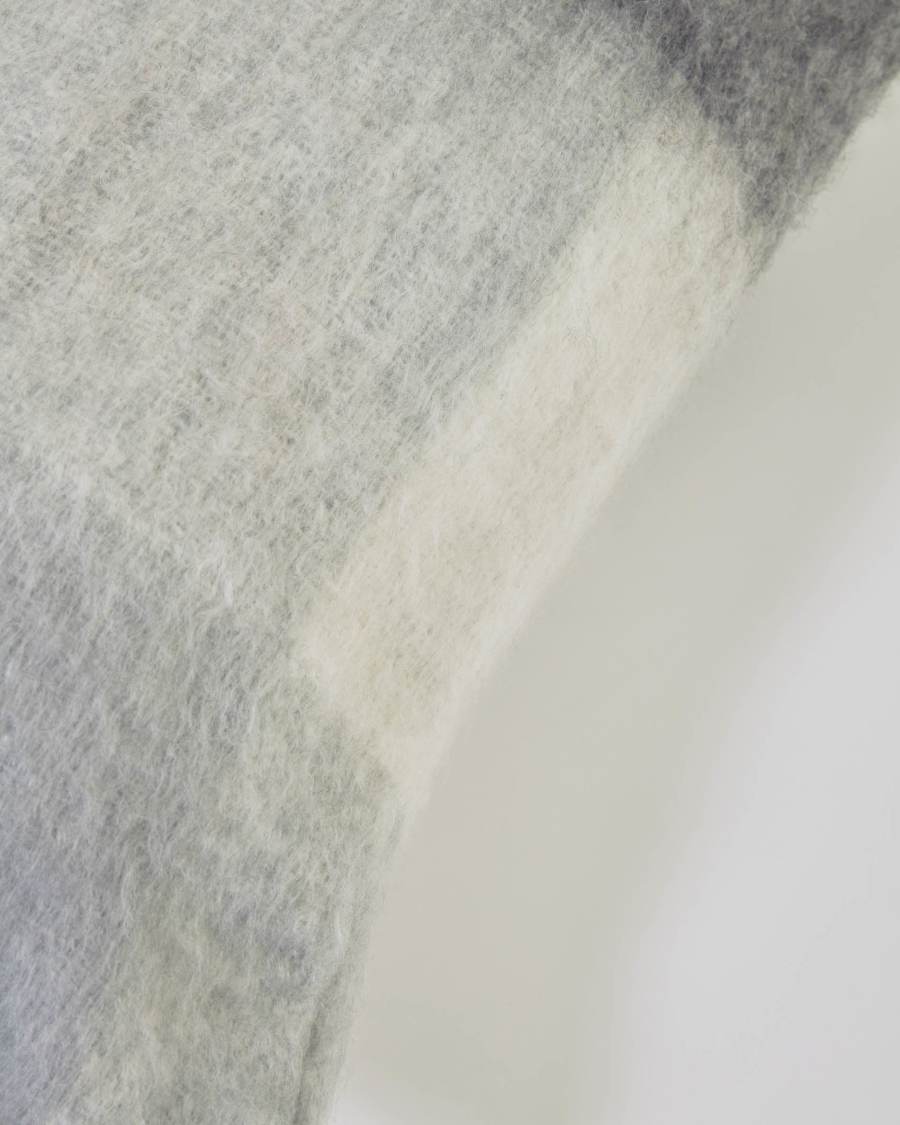 Catarina white and grey check cushion cover 45 x 45 cm