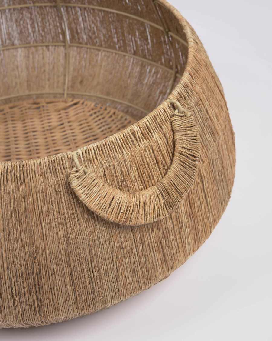 Estibalis set of 2 round baskets in 100% jute with natural finish