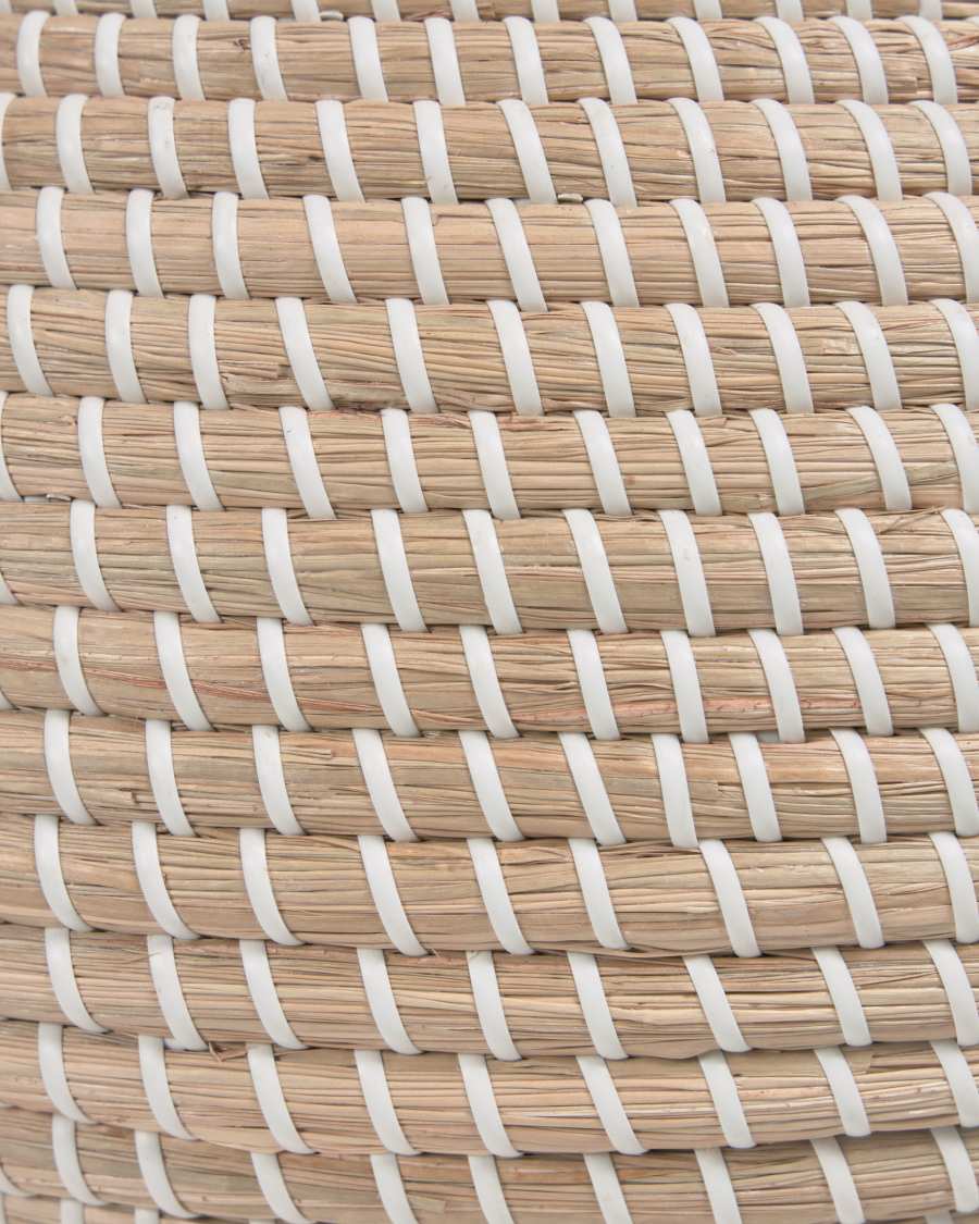 Ellis set of 2 baskets in natural fibres with natural and white finish