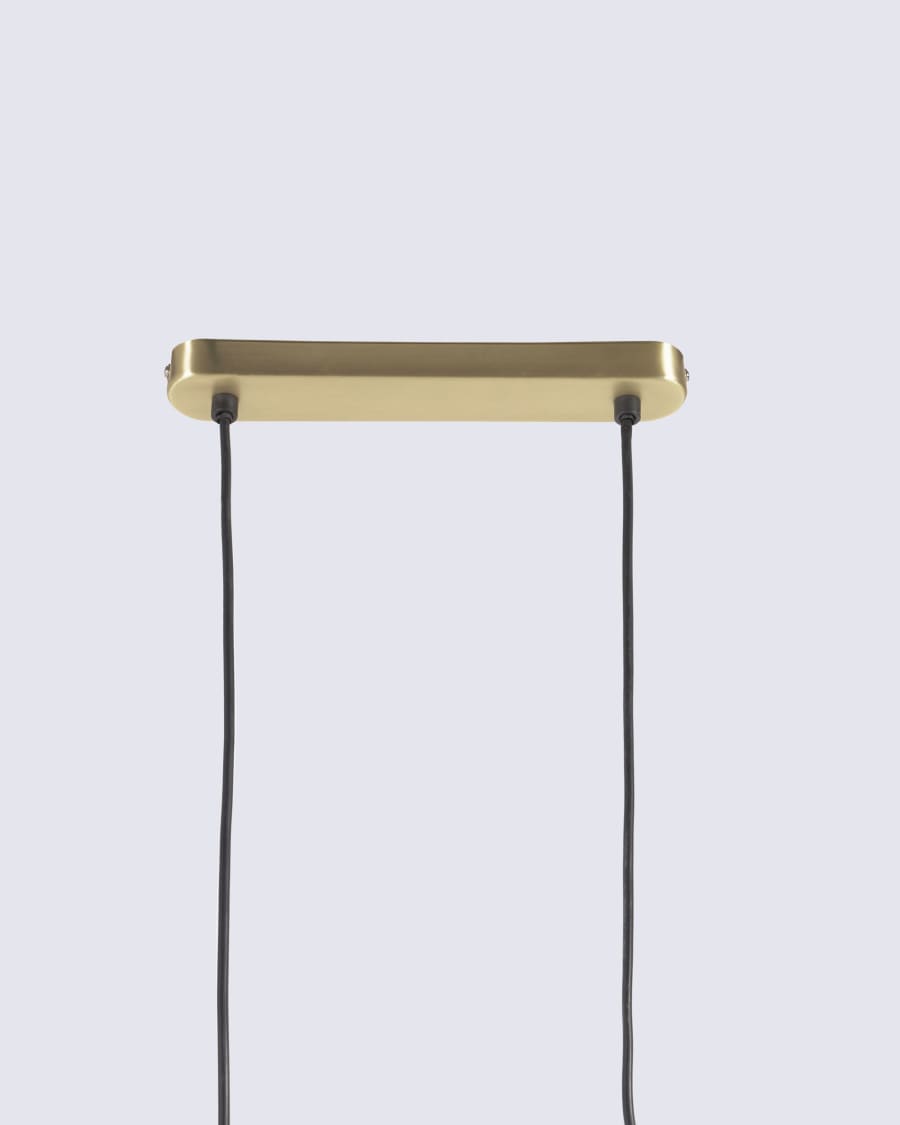 Μεταλλικό φωτιστικό οροφής Mirela, ορείχαλκος σε μαύρο φινίρισμα