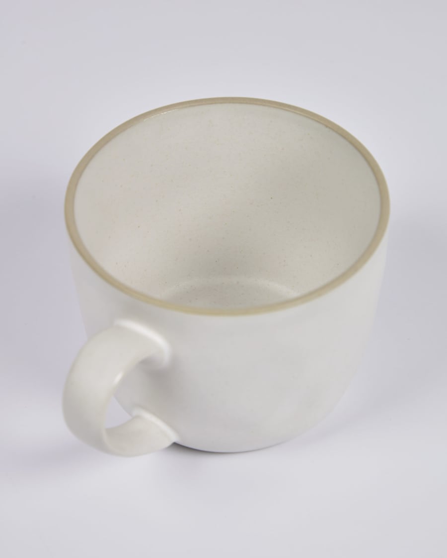 Ryba mug in white and brown ceramic