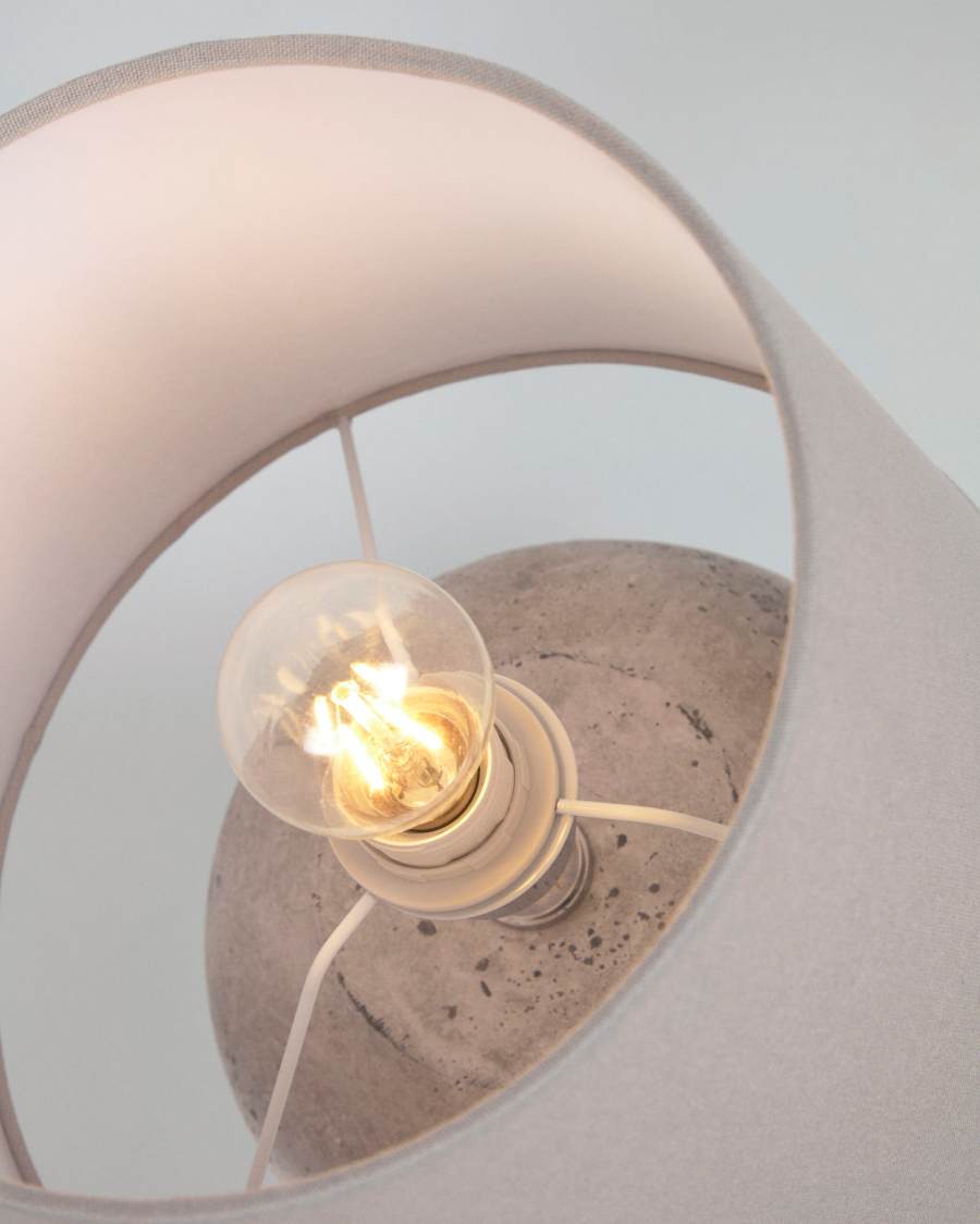 Marcela table lamp in ceramic with grey finish UK adapter