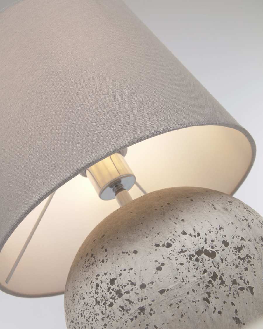 Marcela table lamp in ceramic with grey finish