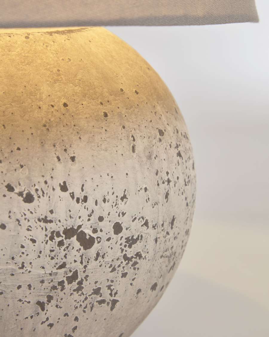 Marcela table lamp in ceramic with grey finish