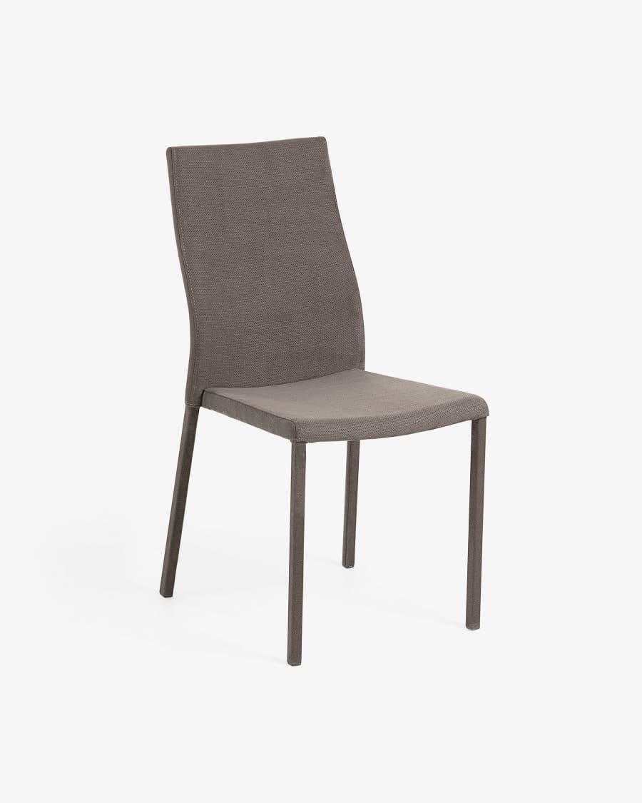 Sedia Abelle tessuto grigio scuro