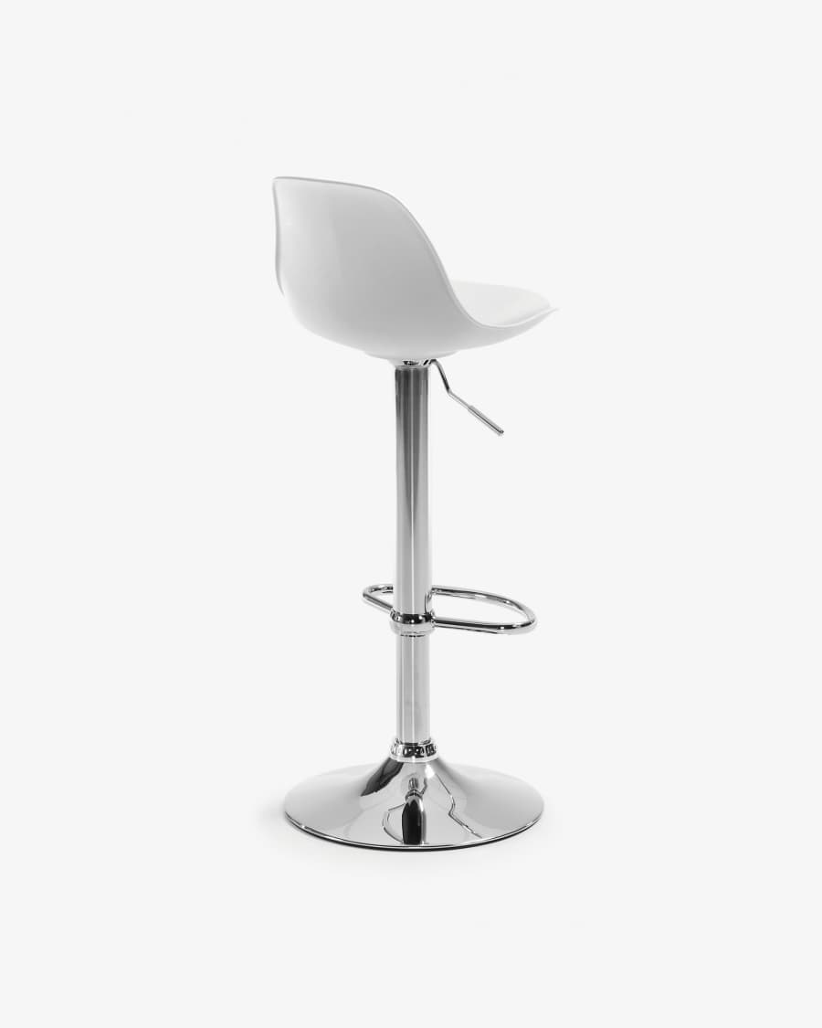 Orlando-T barstool white height 60-82 cm