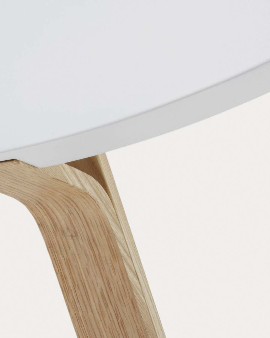 White and ash Dilos coffee table Ø 90 cm