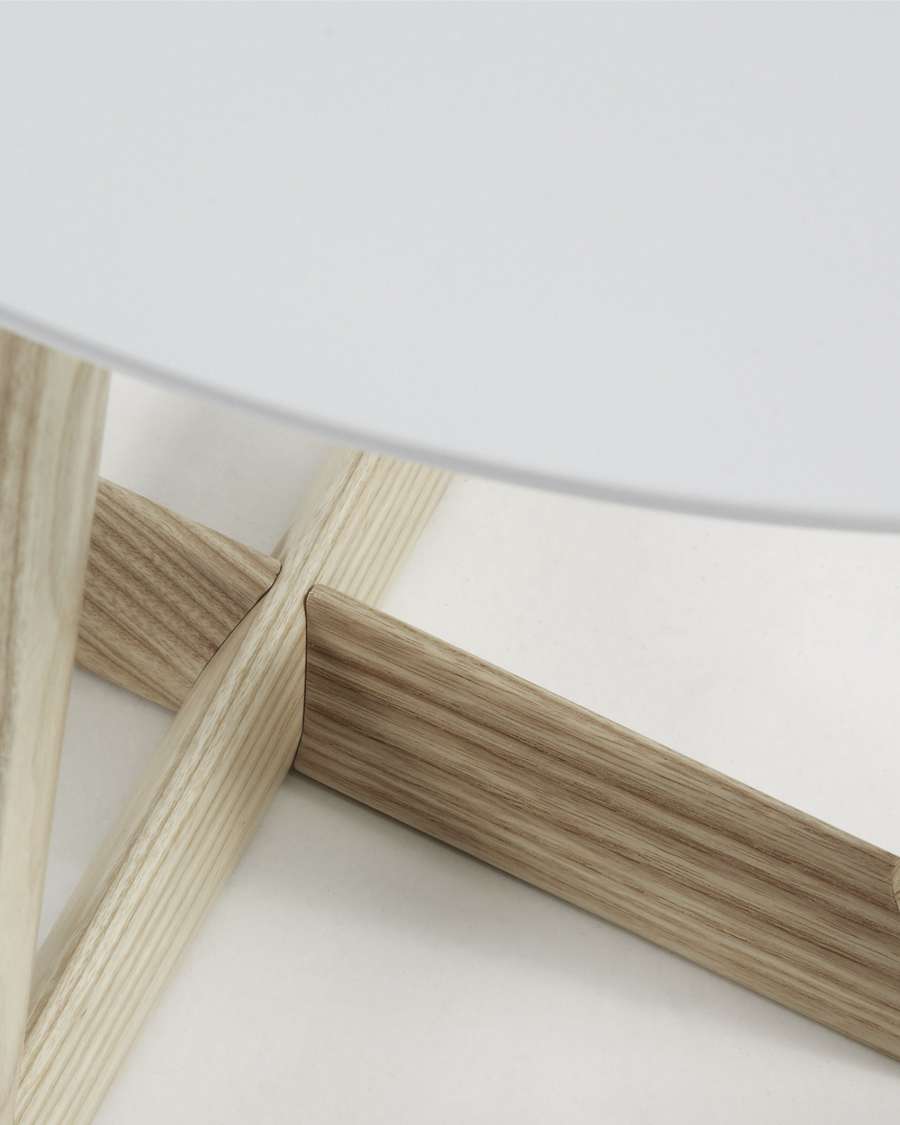 White and ash Hodor side table Ø 60 cm