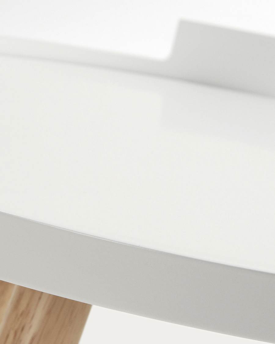 White Kurb side table Ø 46 cm
