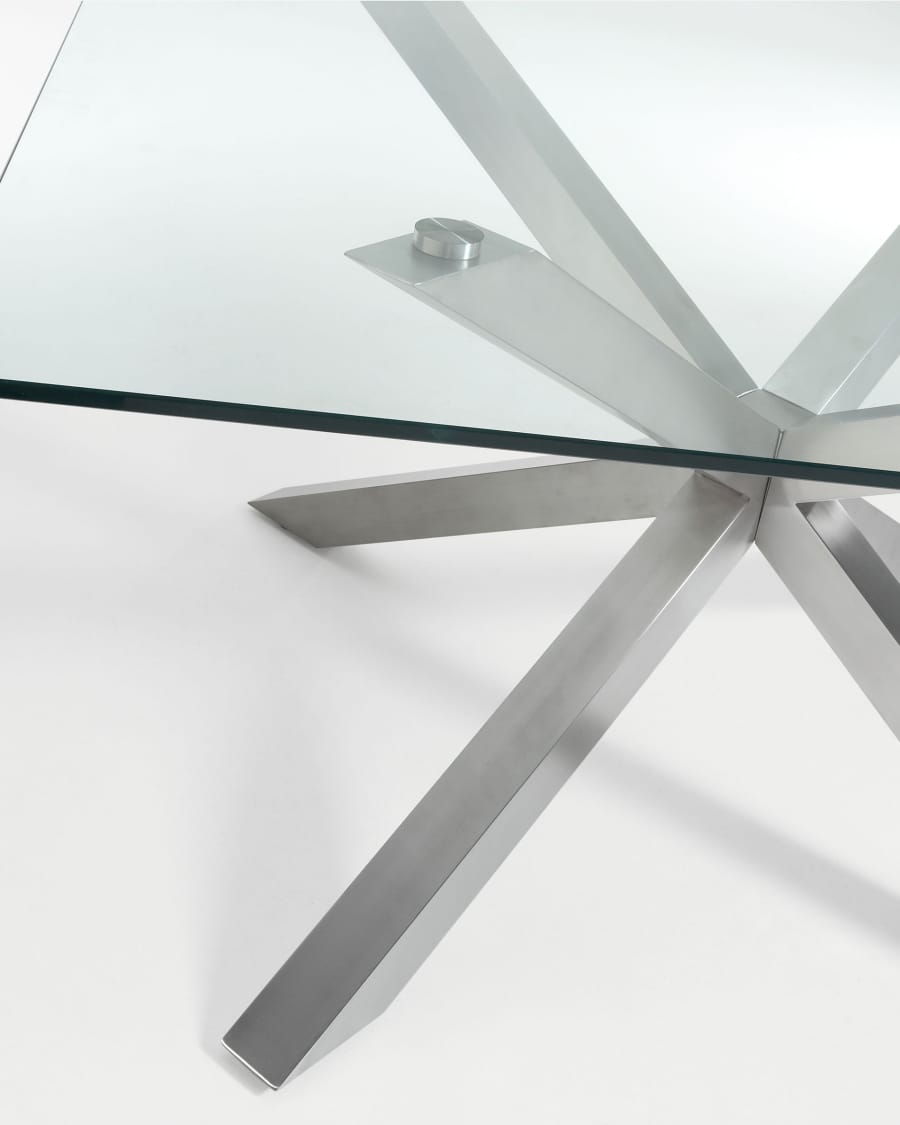 Argo-C table 149 cm glass matt stainless steel legs