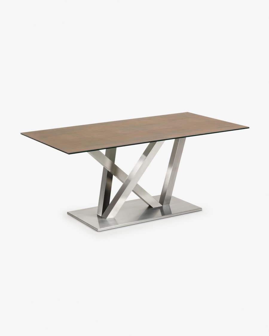 Nyc table 180x100, Inox.Matt Iron Corten