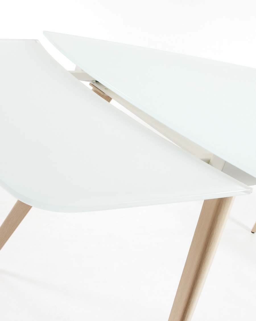 Table extensible Smoth 120 (180) x 80 cm blanc