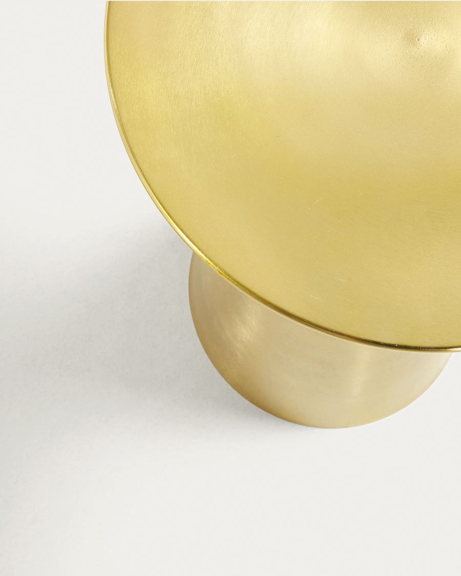 Rhet metal side table with gold finish, Ø 39 cm