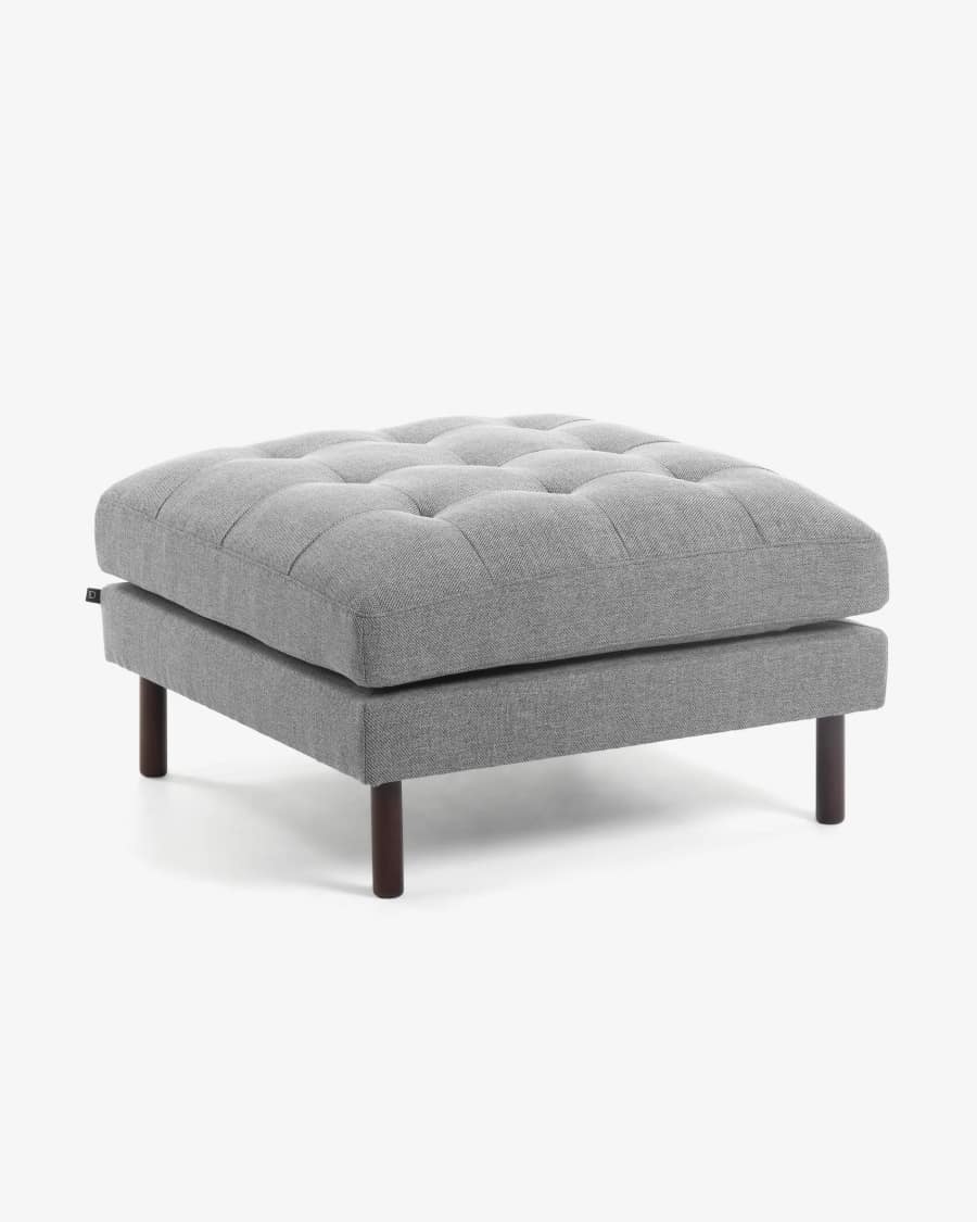 Debra footrest in light grey, 80 x 80 cm