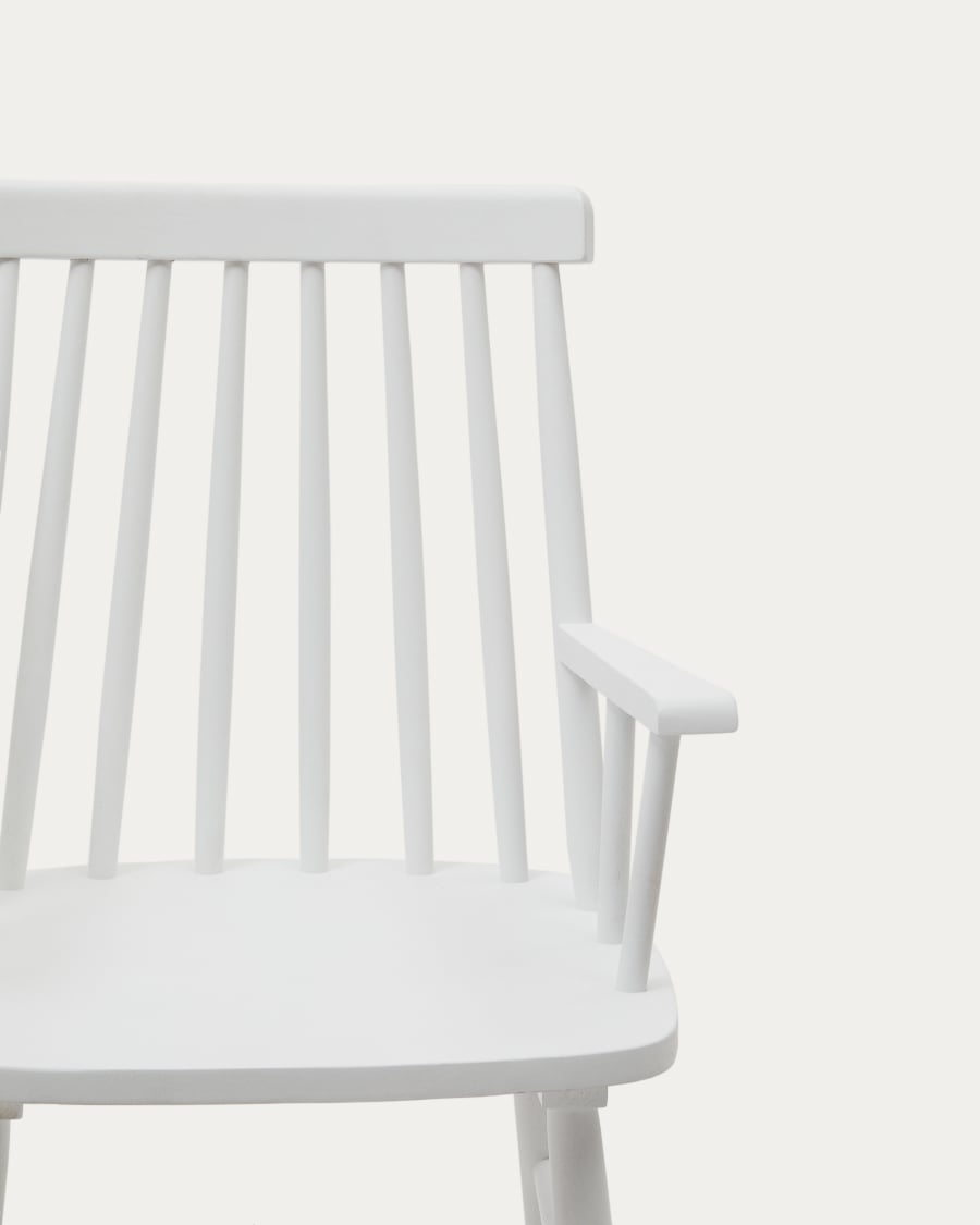 Tressia chair white with armrests