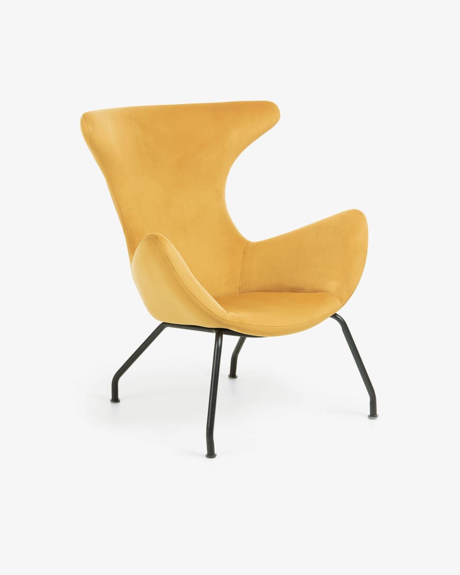 Mustard velvet Chleo armchair