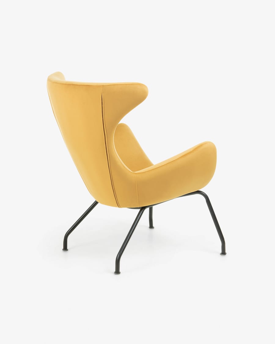 Mustard velvet Chleo armchair