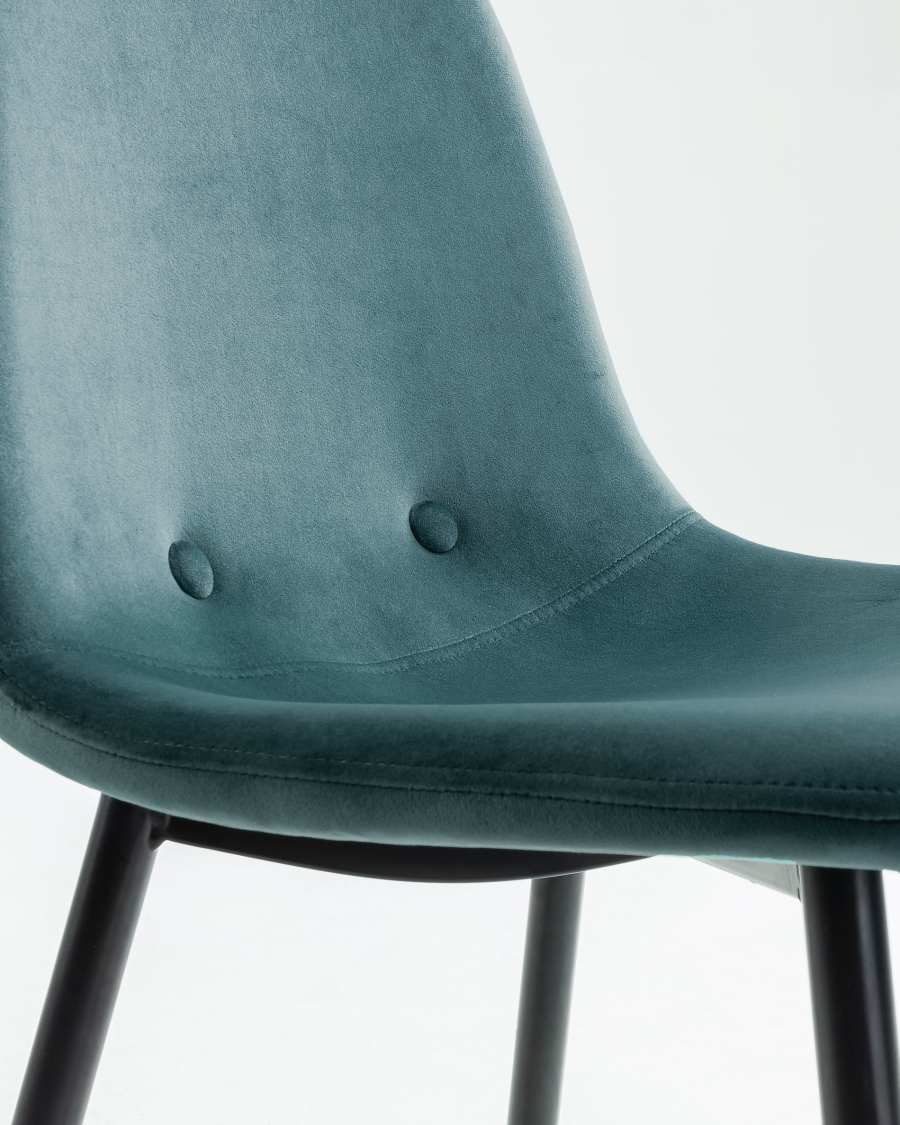 Yaren turquoise velvet chair