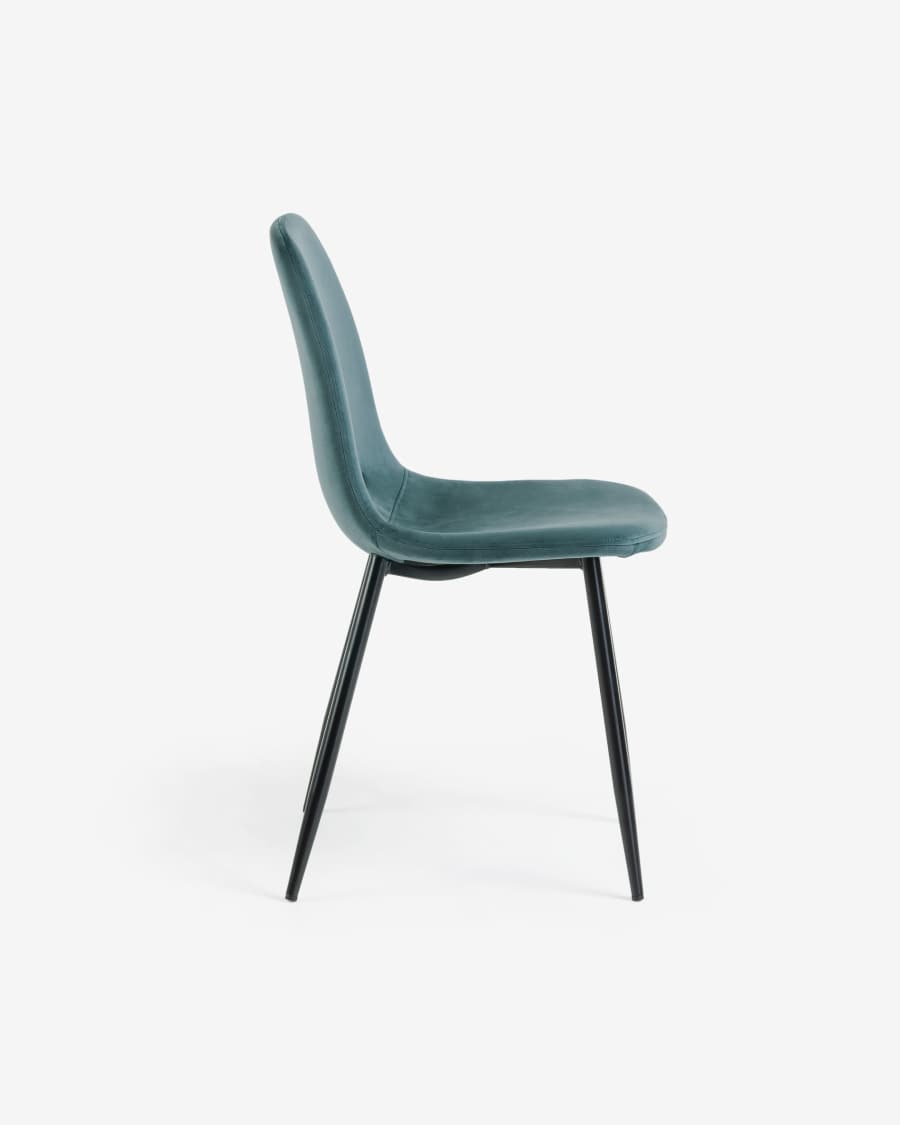 Yaren turquoise velvet chair
