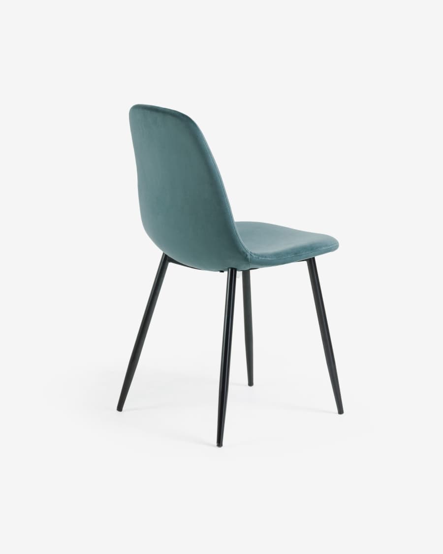 Yaren turquoise velvet chair