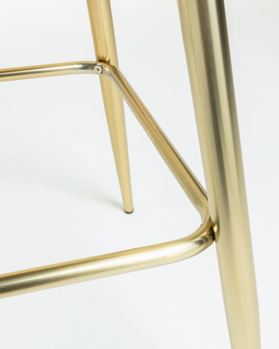 Green fabric Nolite barstool height 75 cm