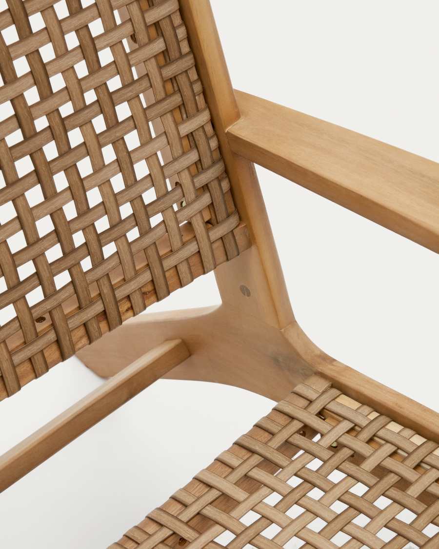 Grignoon chair, made from solid acacia wood and woven wicker FSC 100%