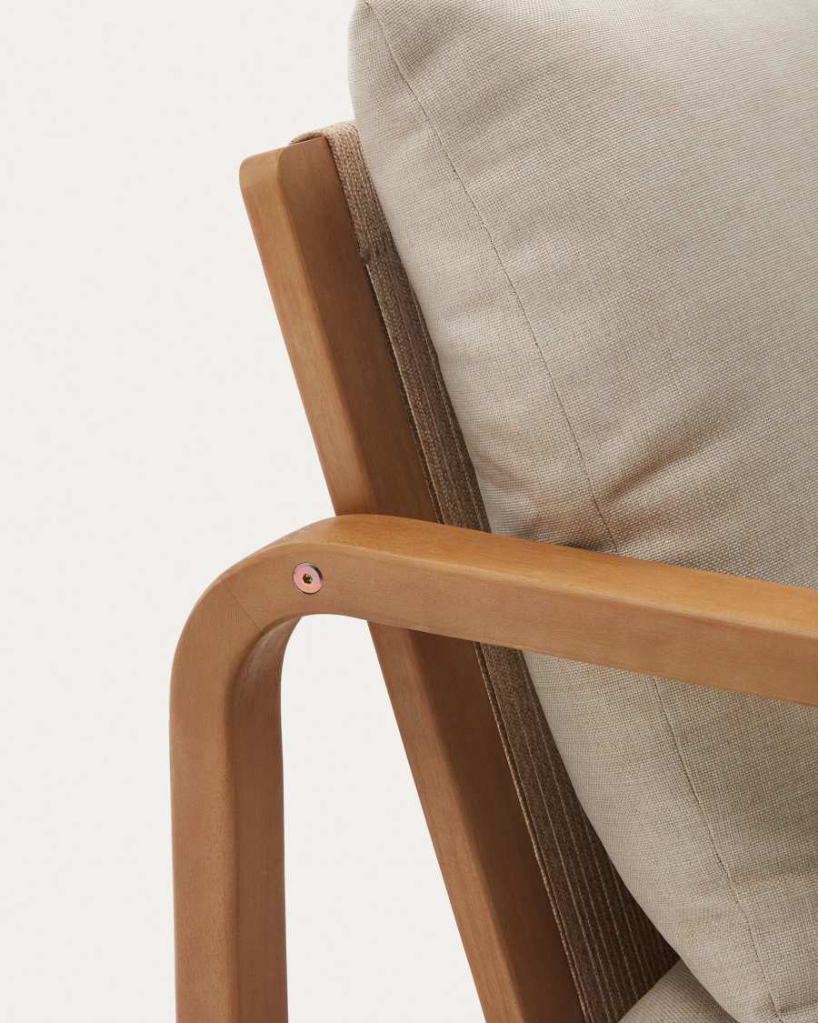 Sacaleta 2 seater sofa, made from solid eucalyptus wood 142 cm