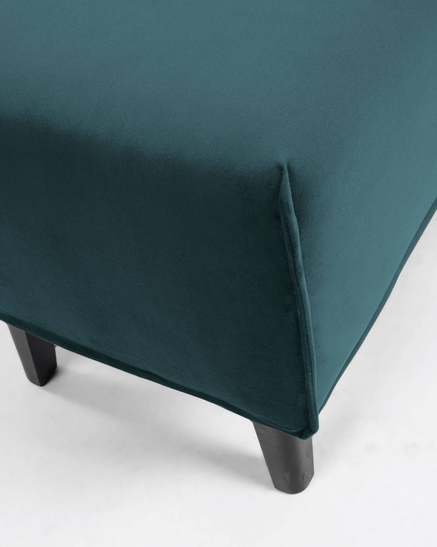 Turquoise velvet Dyla bench 111 cm