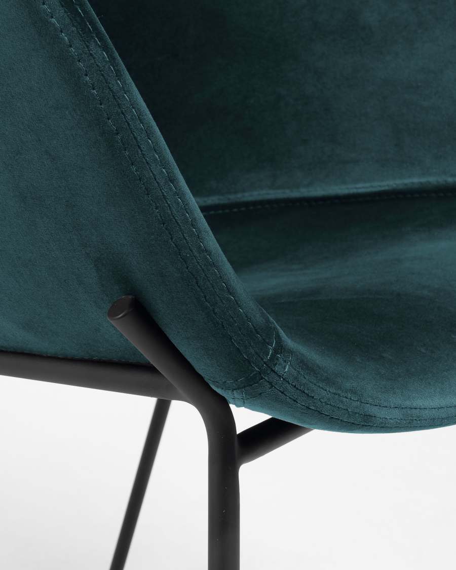 Yvette Stuhl Samt türkis