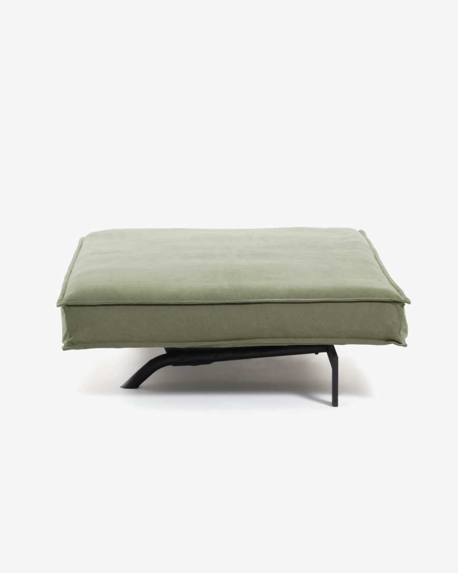 Divano letto Eveline 195 cm verde struttura metallo