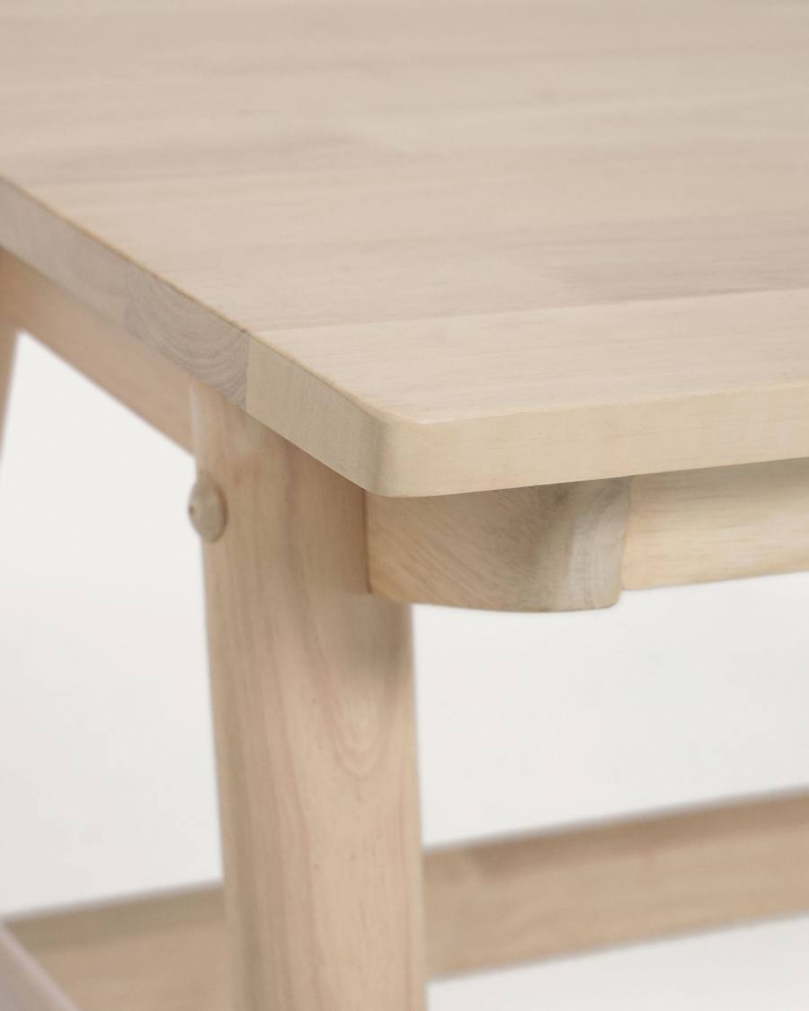 Curie solid rubber wood desk, 120 x 60 cm