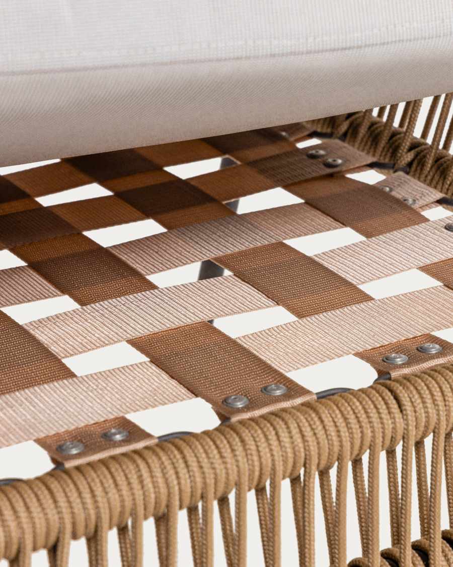 Canapé 2 places Samanta en corde maron 133 cm