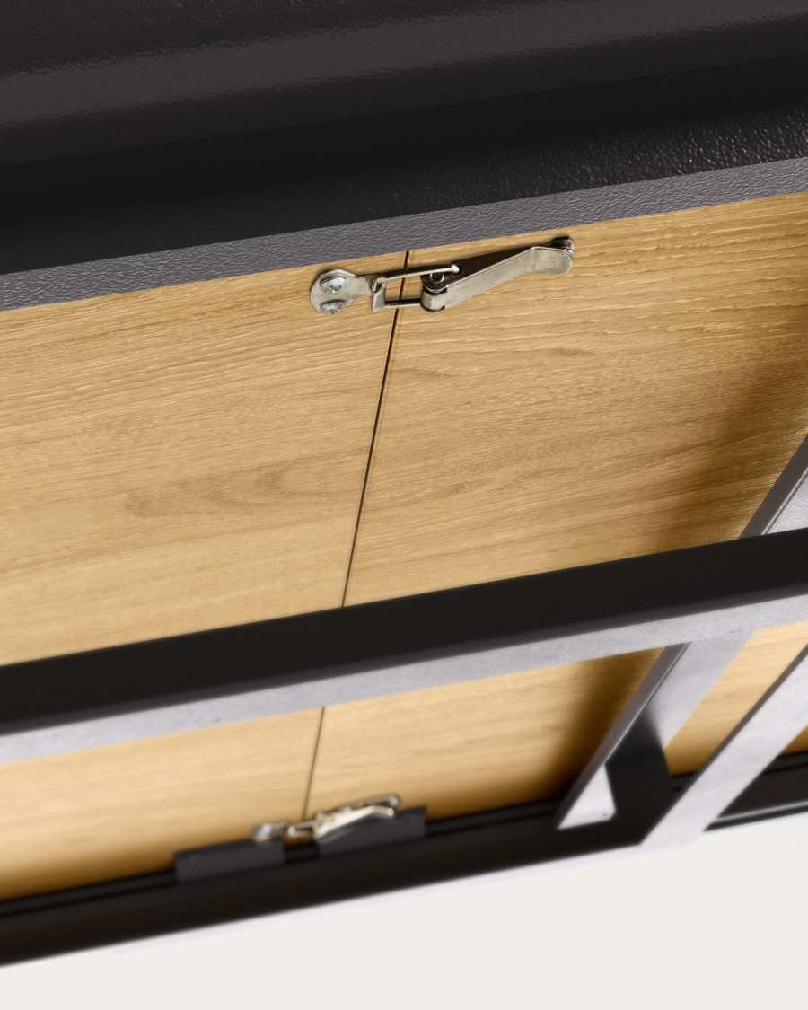 Nadyria extendable table with oak veneer and steel legs 120 (160) x 80 cm