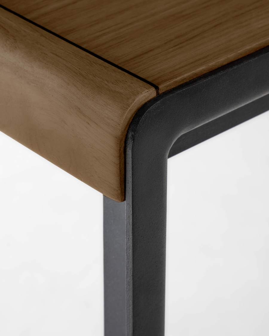 Nadyria 120 (160) x 80 cm table with an walnut finish