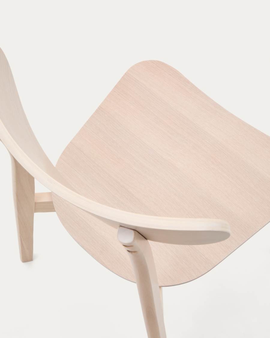 Safina chair in oak veneer and solid rubber wood