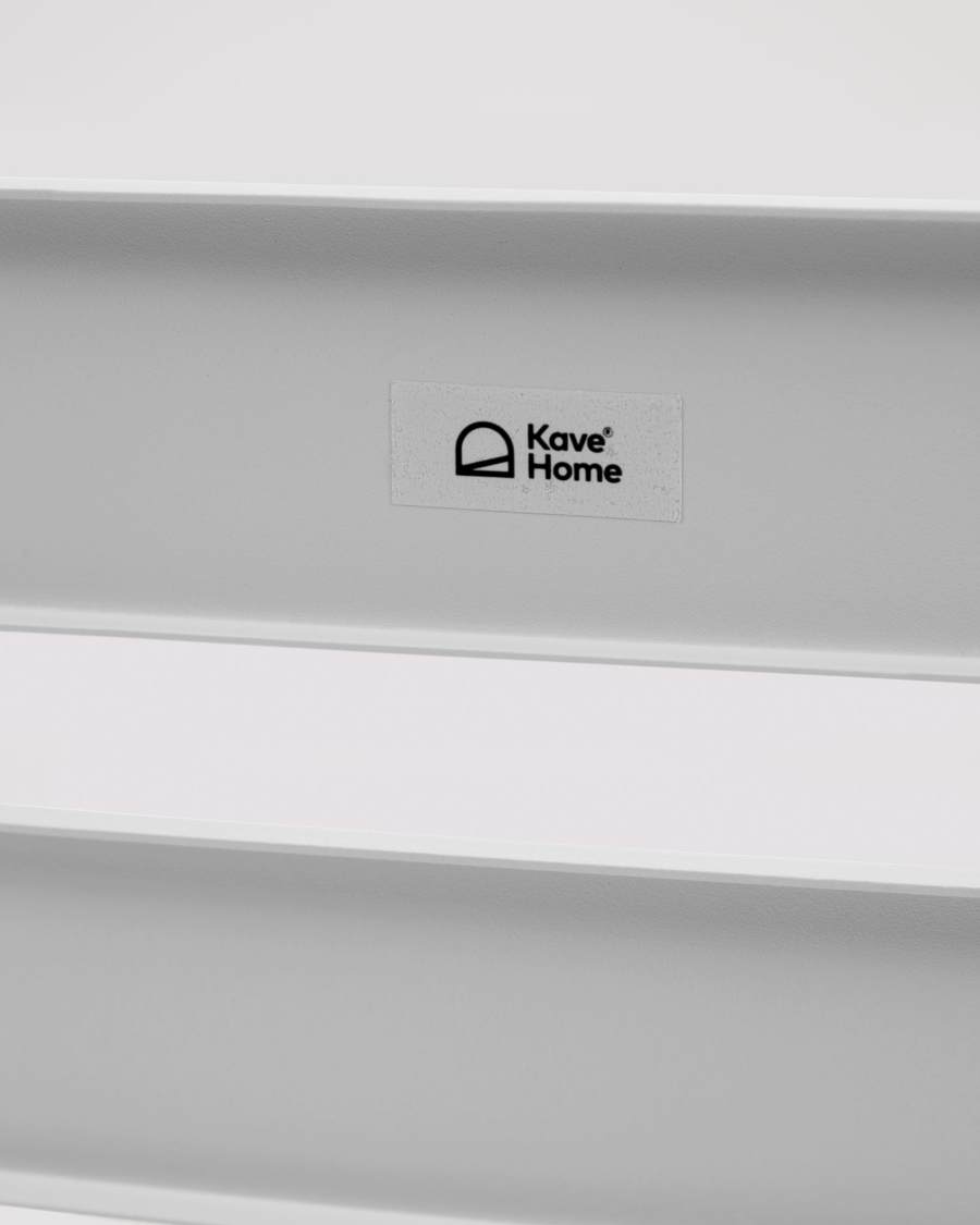 Σετ τραπεζιού εξωτερικού χώρου Beryl και 2 πτυσσόμενες καρέκλες σε λευκό μέταλλο