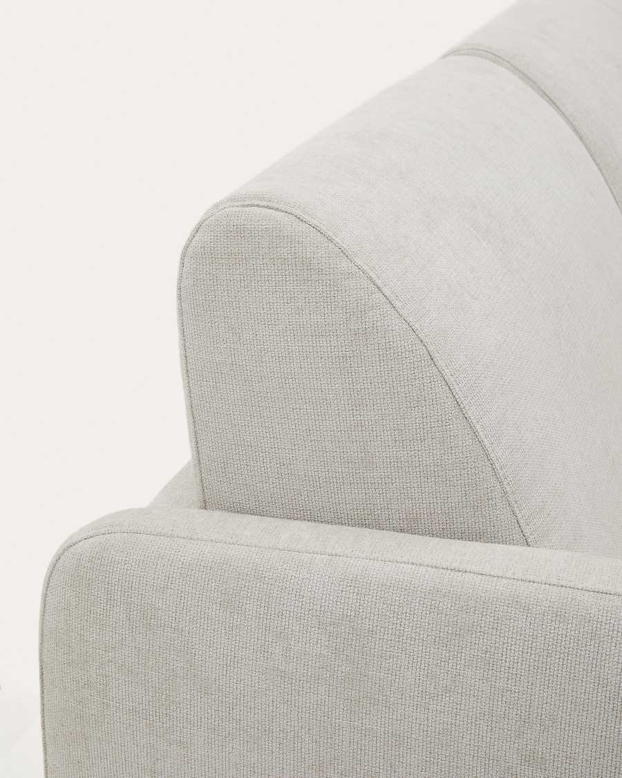 Nuala 2-seater sofa bed in pearl-coloured chenille 184cm