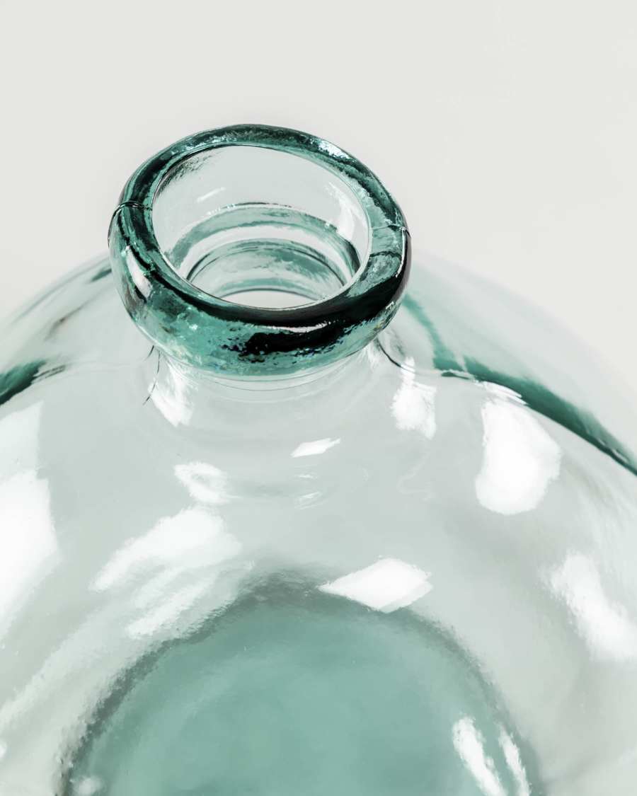 Brenna vase in 100% recycled transparent glass, 33 cm