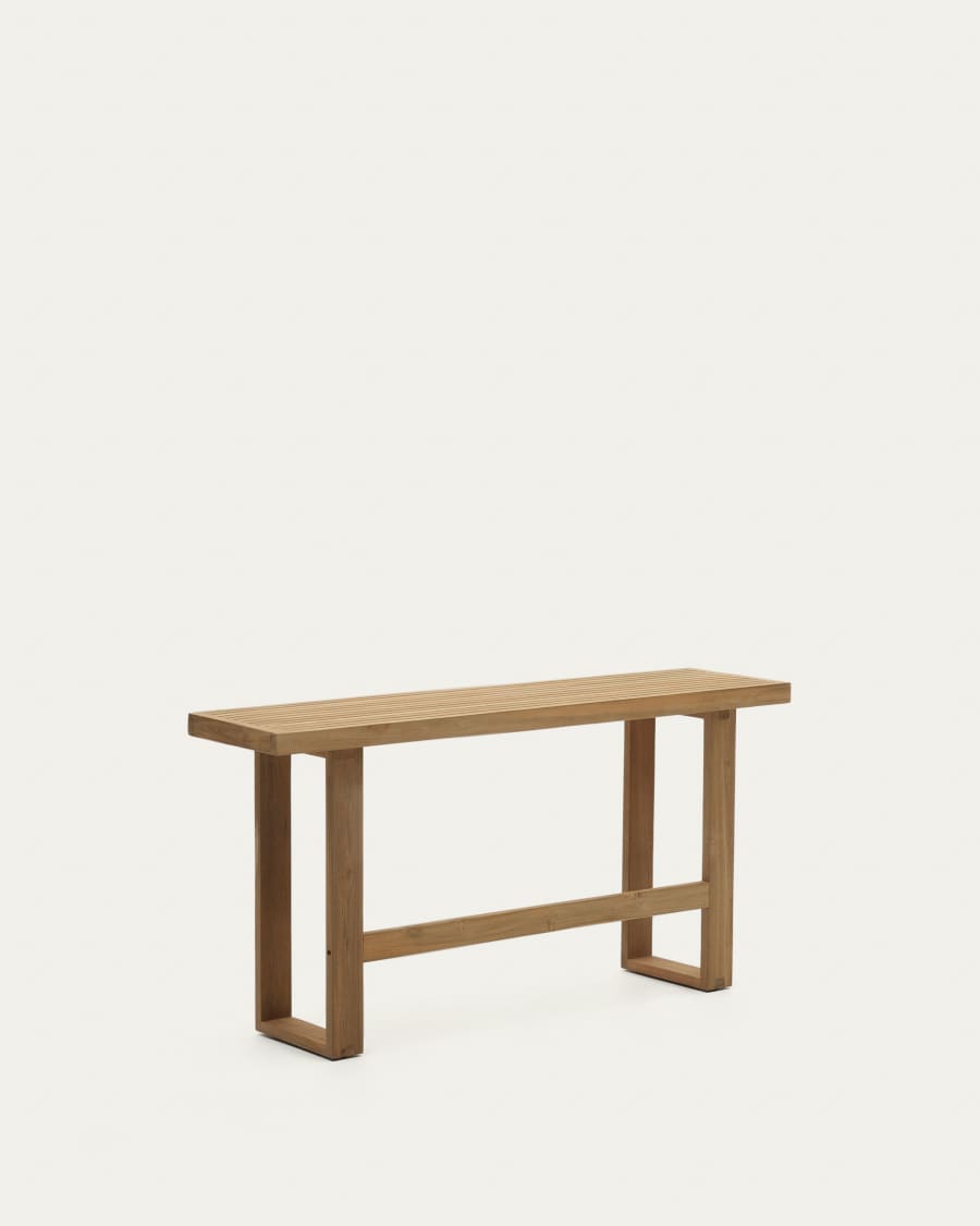 Canadell 100% outdoor solid recycled teak tall bench, 130 cm