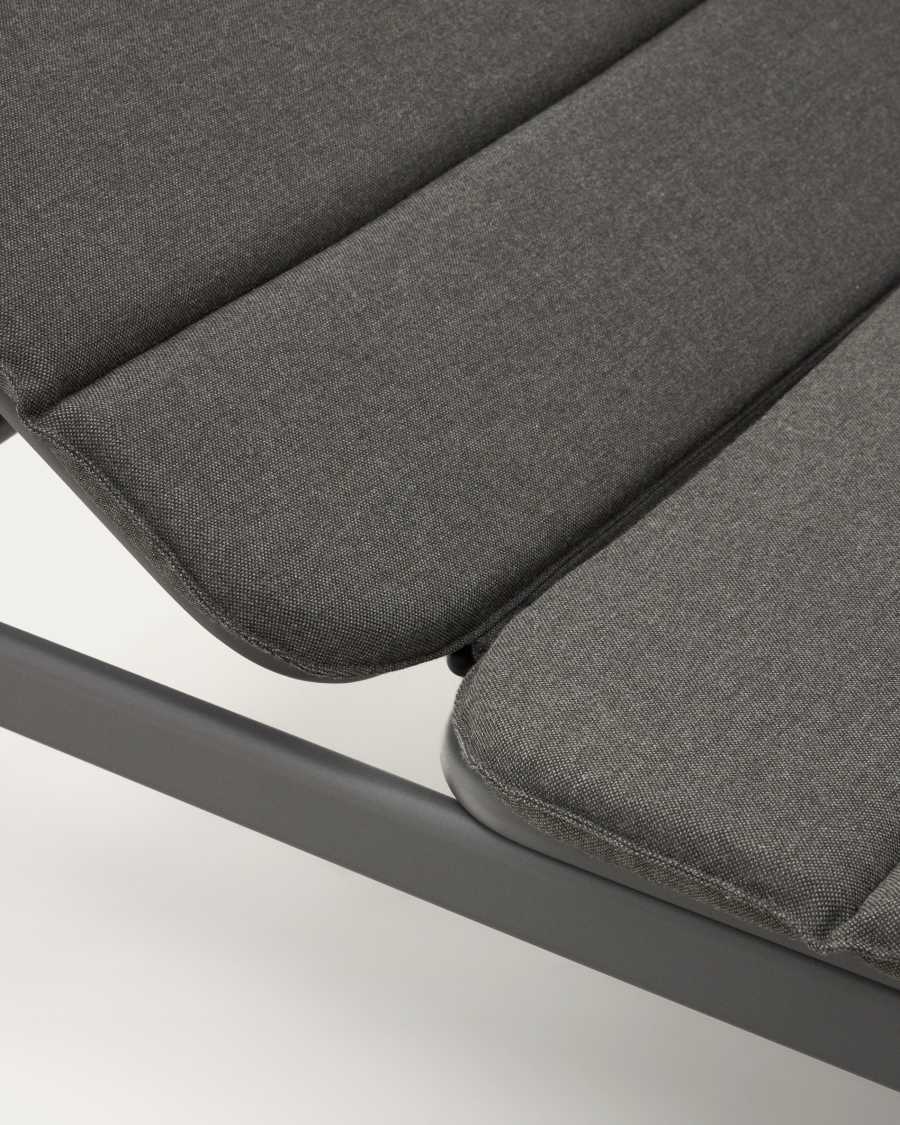 Marcona aluminium sun lounger in a black paint finish