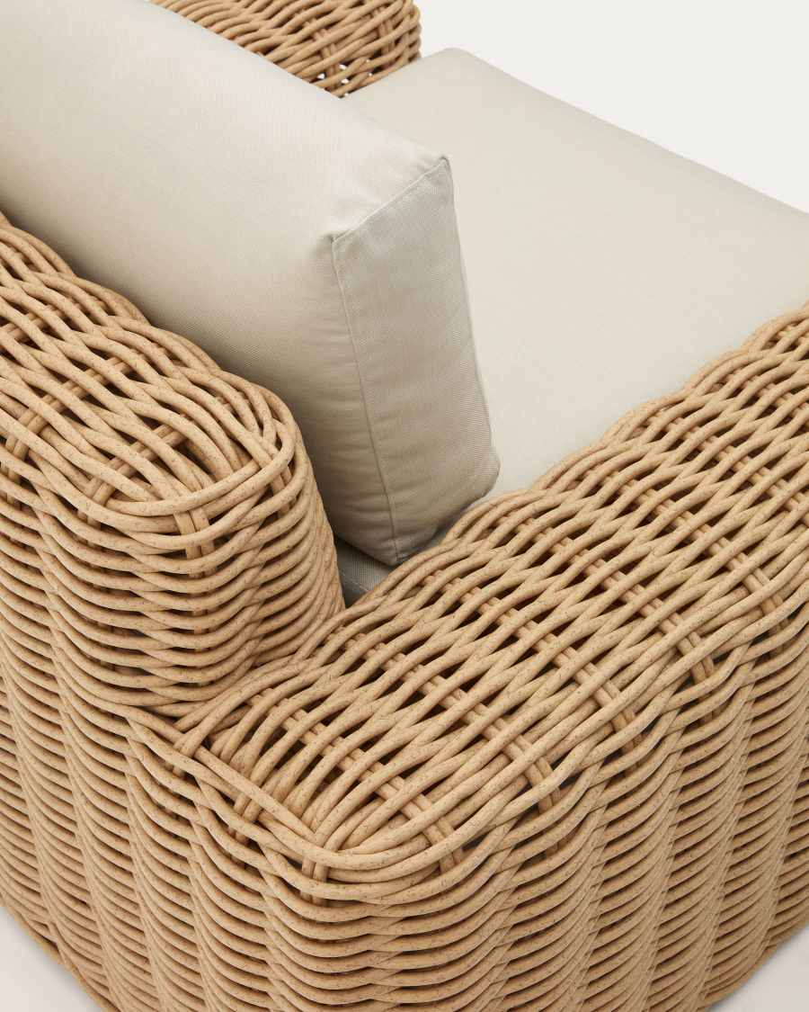 Portlligat Gartensessel aus Kunstrattan mit natürlichem Finish