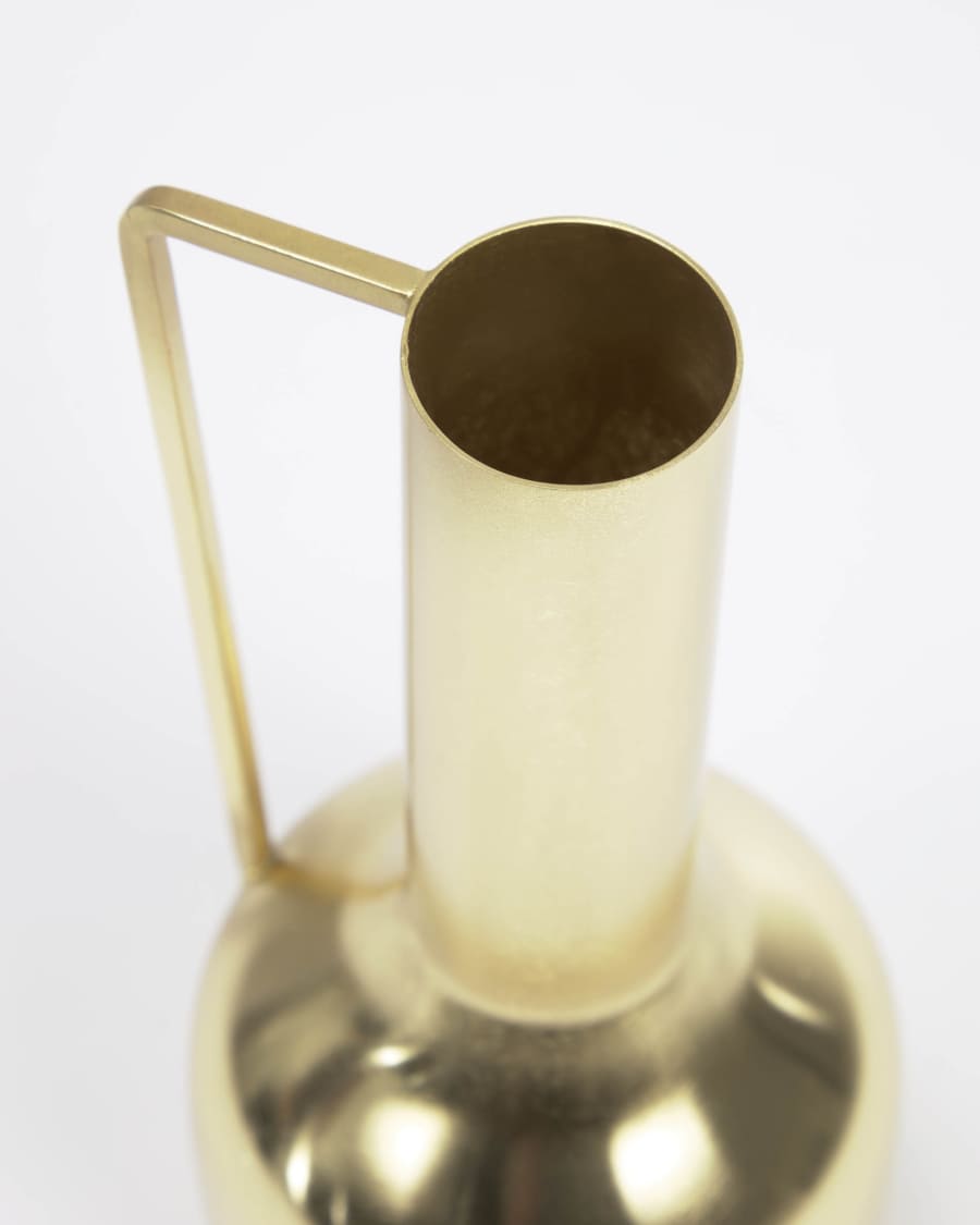 Catherine vase with handle in gold-coloured metal 25 cm