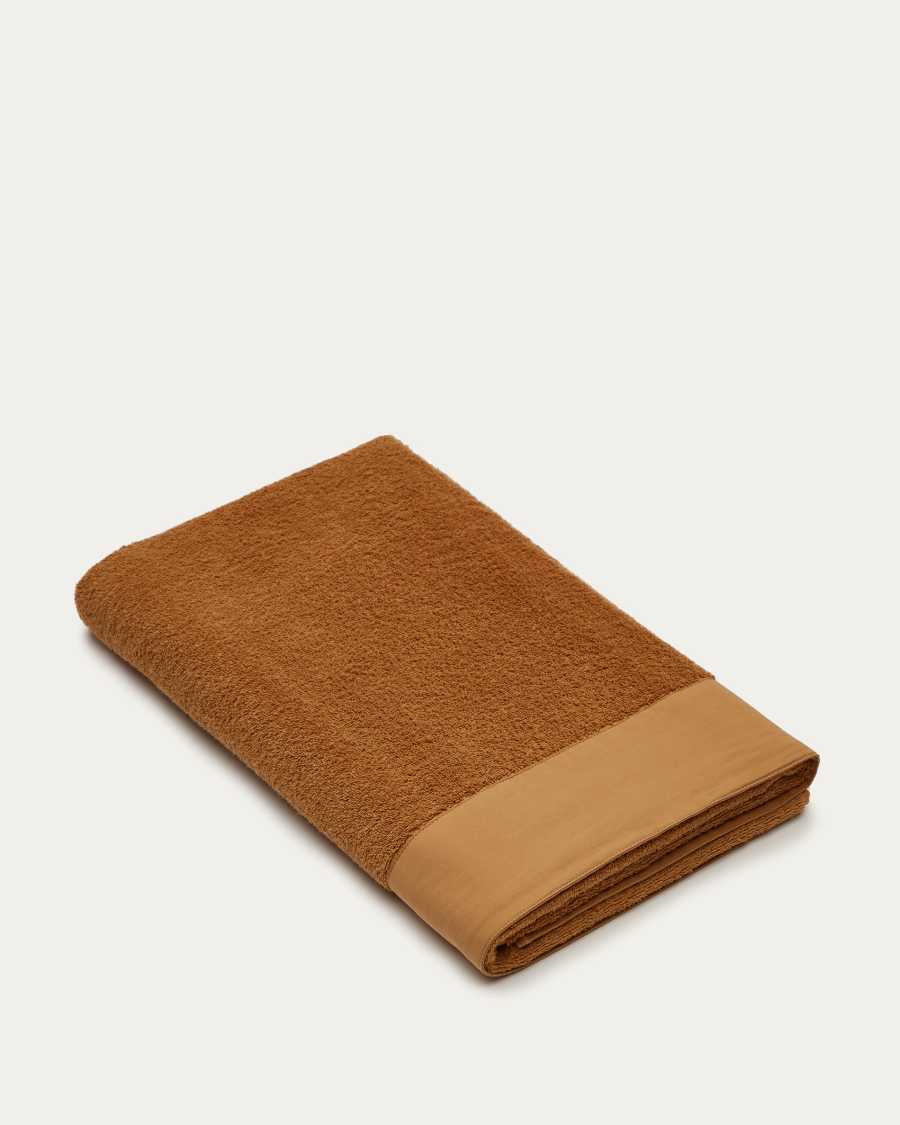 Takeshi bath towel in 100% brown cotton 90 x 150 cm