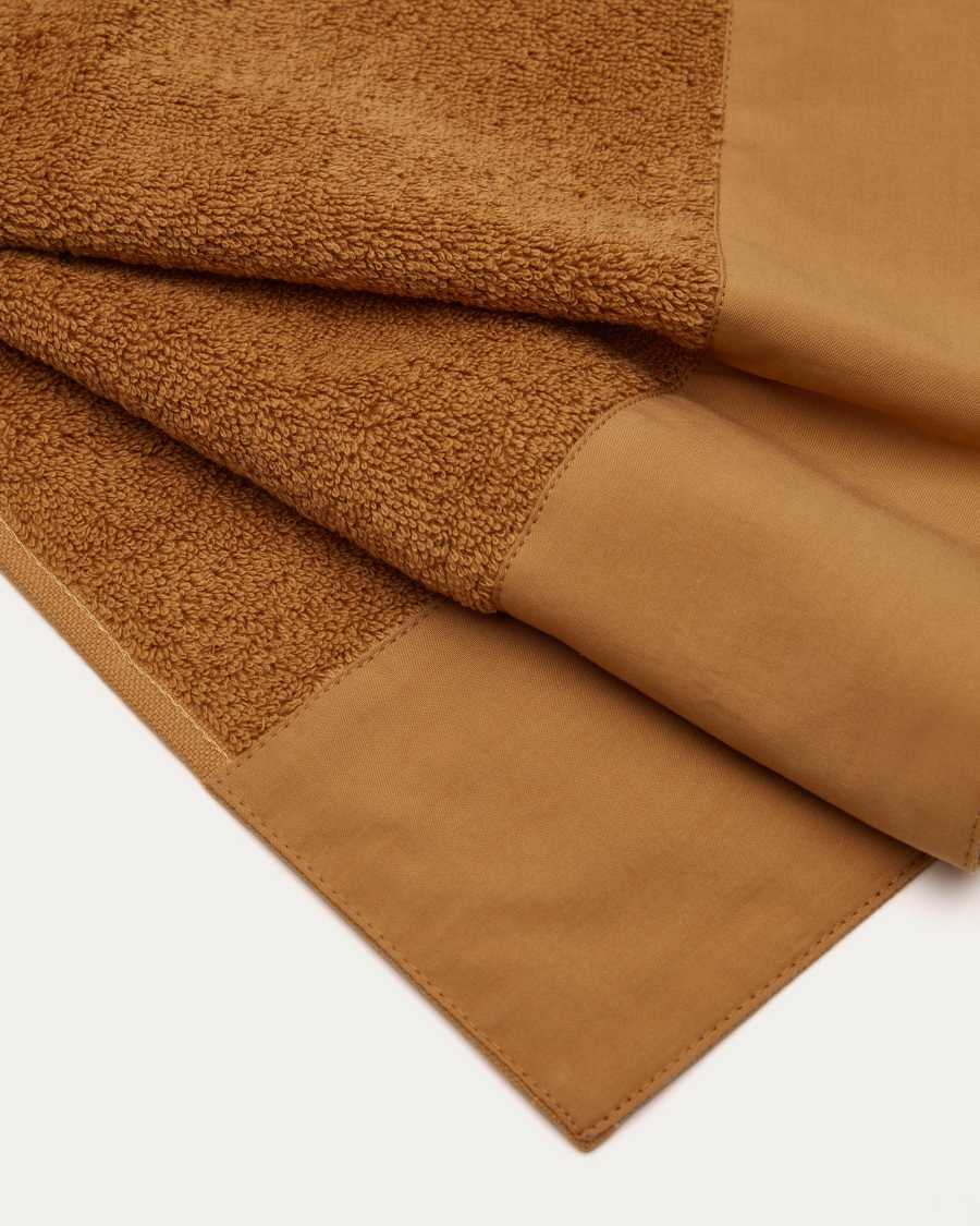 Takeshi bath towel in 100% brown cotton 90 x 150 cm