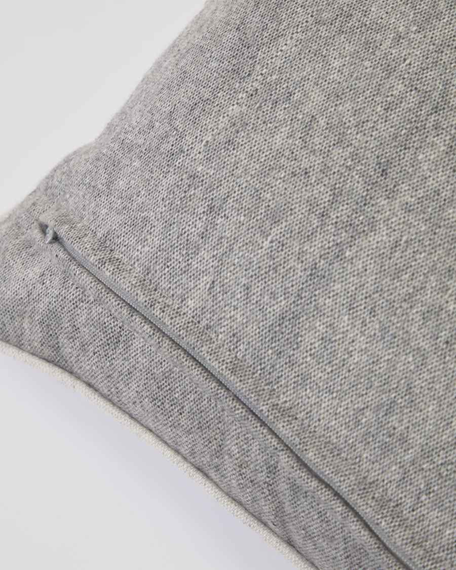 Alcara grey cushion cover with white border 45 x 45 cm