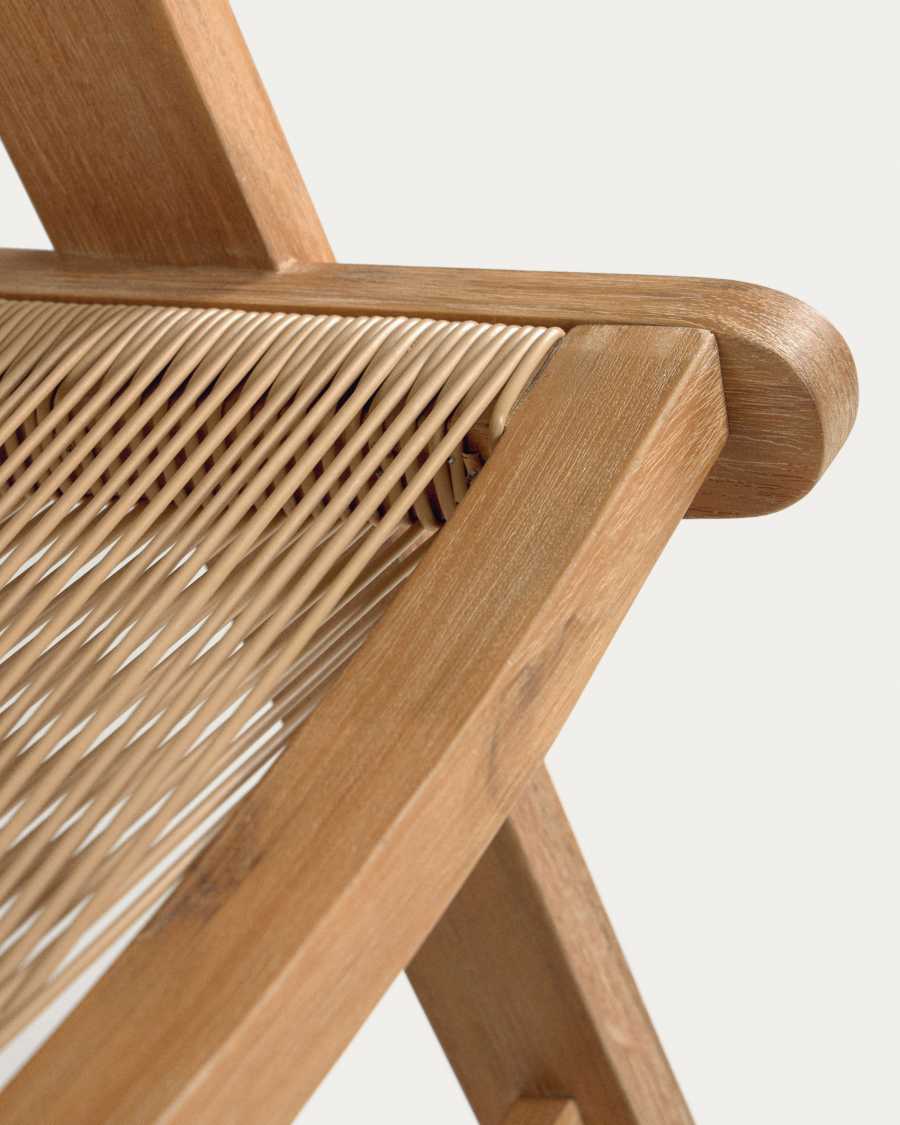 Geralda acacia wood armchair with natural finish FSC 100%