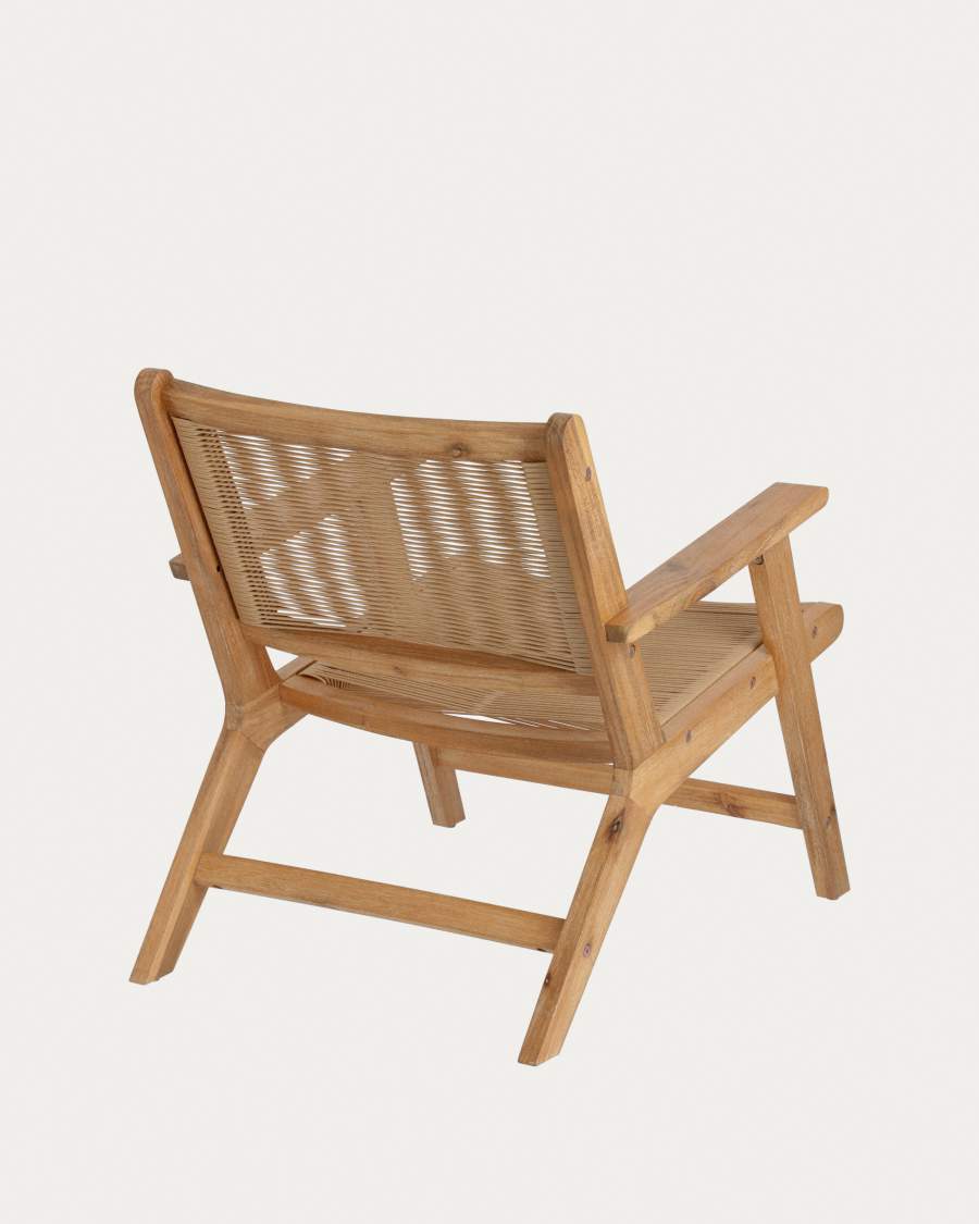 Geralda acacia wood armchair with natural finish FSC 100%