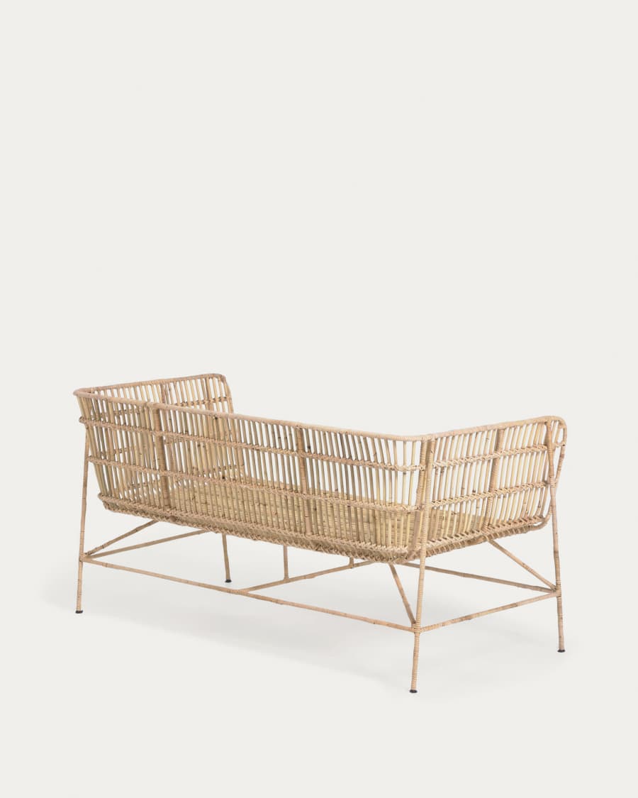 Aiala 2 seater rattan sofa, 140 cm